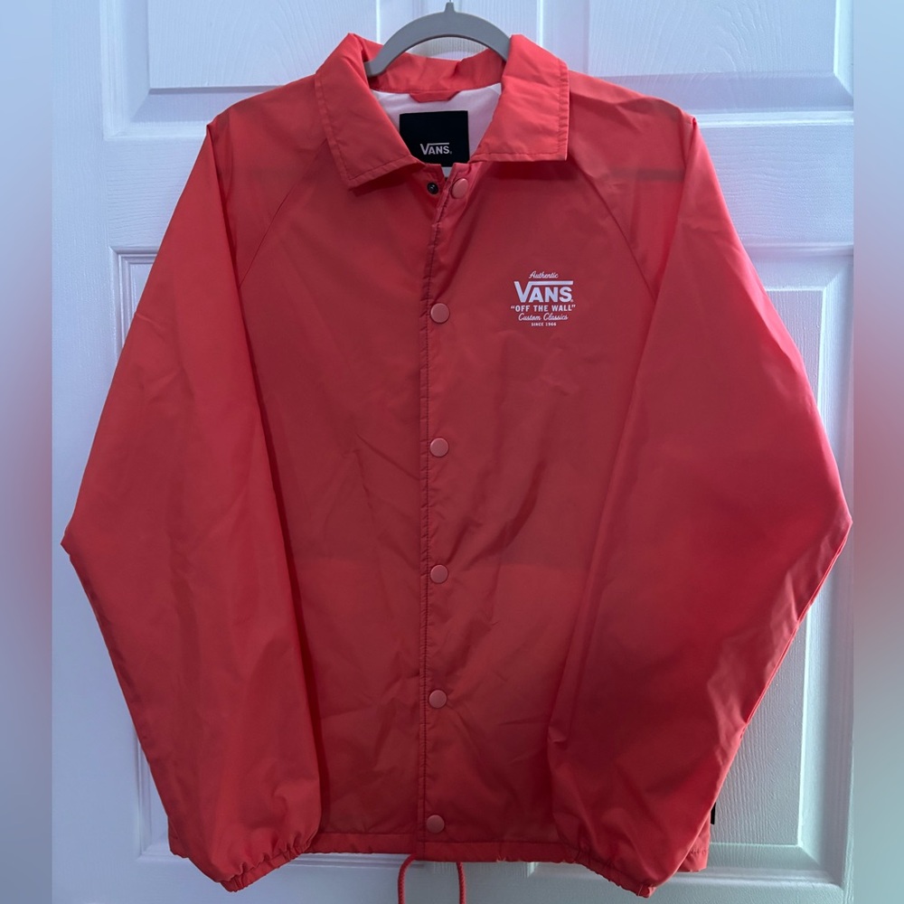 vans men's small‎ coral windbreaker